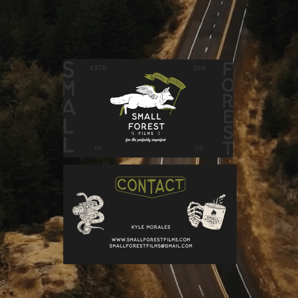Business card design for Small forest films